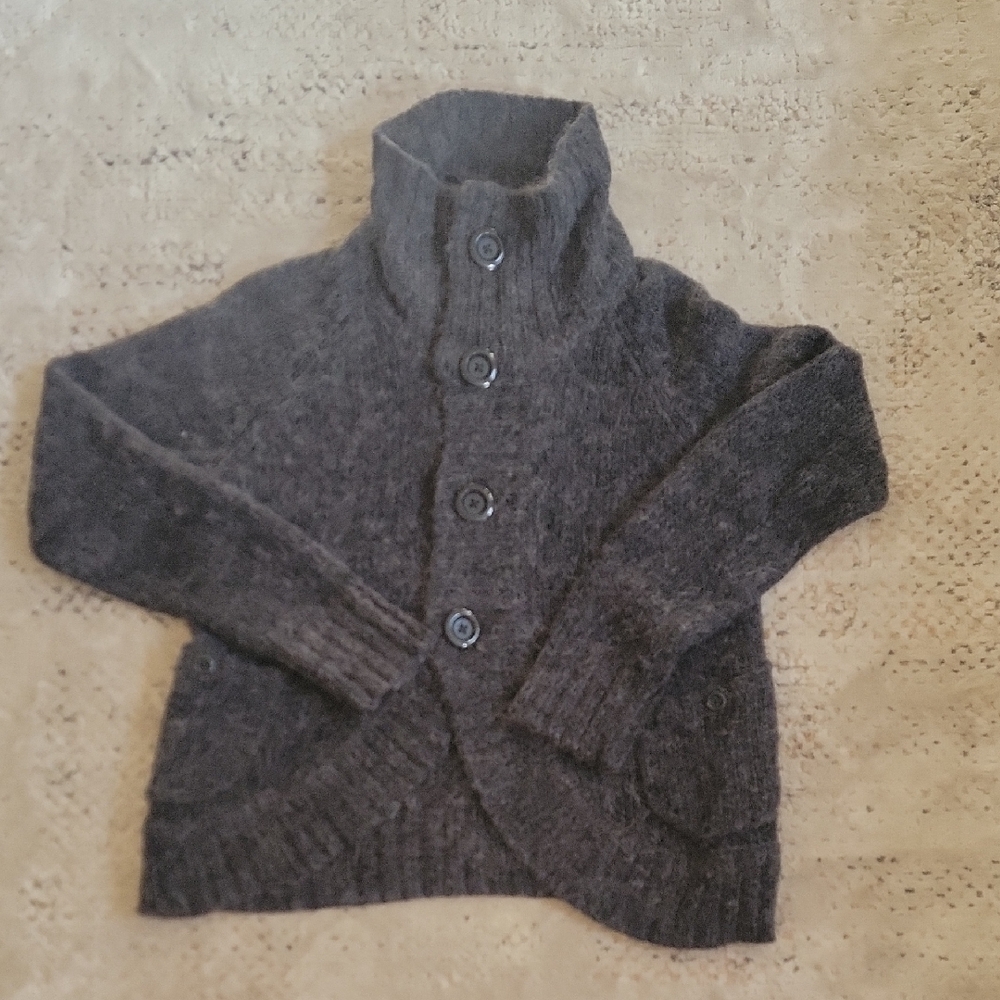 Women's Charcoal Button-Up Cardigan